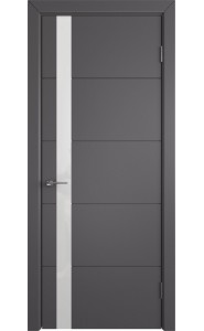 Межкомнатная дверь ВФД Тривия, со стеклом, цвет Graphite-White