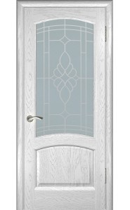 Дверь Александрит Дуб молочный со стеклом