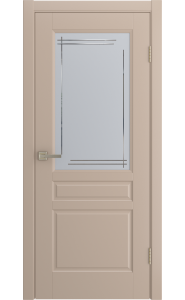 Дверь Лига Бэль латте, эмаль со стеклом