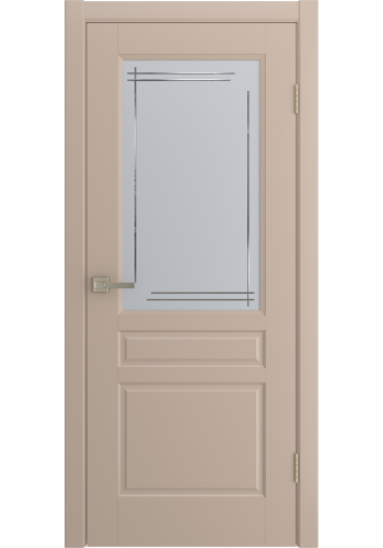 Дверь Лига Бэль латте, эмаль со стеклом
