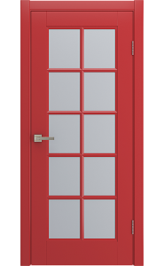 Дверь Лига Аморе, Красная эмаль со стеклом