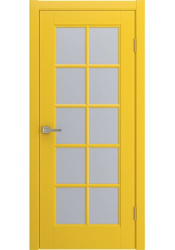 Дверь Лига Аморе, Желтая эмаль со стеклом