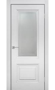 Дверь Венеция белая эмаль со стеклом ДО