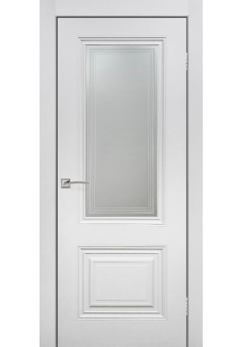 Дверь Венеция белая эмаль со стеклом ДО