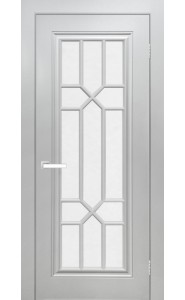Дверь Виано эмаль со стеклом ДО Светло-серая
