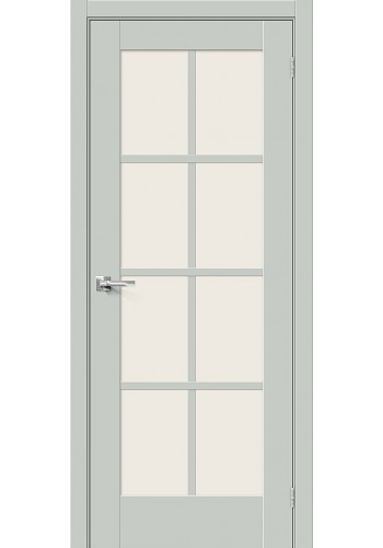 Межкомнатная дверь Прима-11.1, со стеклом, цвет Grey Matt