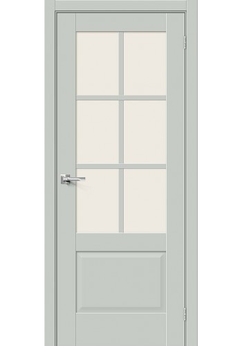 Межкомнатная дверь Прима-13.0.1, со стеклом, цвет Grey Matt