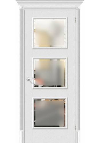 Межкомнатная дверь Классико-17.3, со стеклом, цвет Virgin