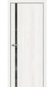 Межкомнатная дверь Браво-1.55, со стеклом, цвет White Dreamline
