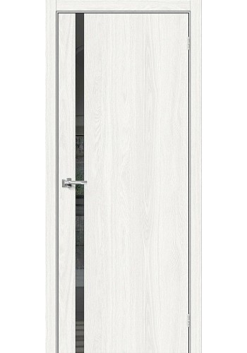 Межкомнатная дверь Браво-1.55, со стеклом, цвет White Dreamline