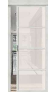 Межкомнатная дверь Твигги-11.3, со стеклом, цвет Bianco Veralinga