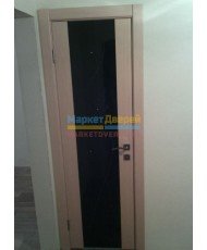Фото установленной Межкомнатная дверь ВФД Тривия, со стеклом, цвет Graphite