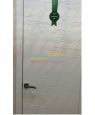 Фото установленной Межкомнатная дверь Афина, со стеклом, цвет БелДуб