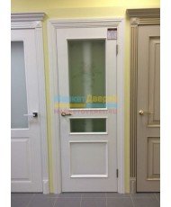 Фото установленной Межкомнатная дверь Классико-17.3, со стеклом, цвет Virgin