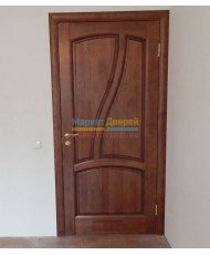 Фото установленной Межкомнатная дверь 23Х, со стеклом, цвет ИталОрех