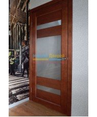 Фото установленной Межкомнатная дверь 2С, со стеклом, цвет Венге