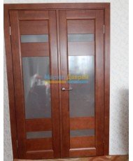 Фото установленной Межкомнатная дверь Классико-17.3, со стеклом, цвет Virgin