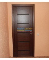 Фото установленной Межкомнатная дверь Браво-1.55, со стеклом, цвет Brown Dreamline