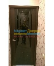 Фото установленной Дверь Лига Аморе, Бирюза эмаль