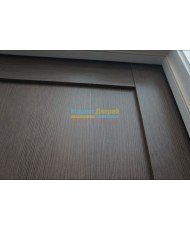 Фото установленной Дверь Z-1 Кремовая лиственница, со стеклом