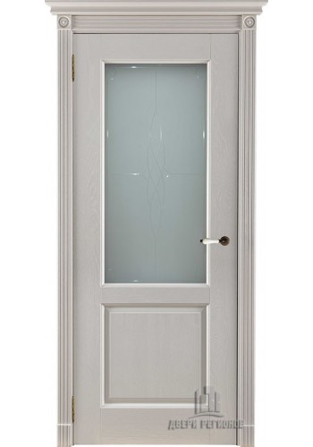 Дверь межкомнатная Селена Эмаль слоновая кость, со стеклом