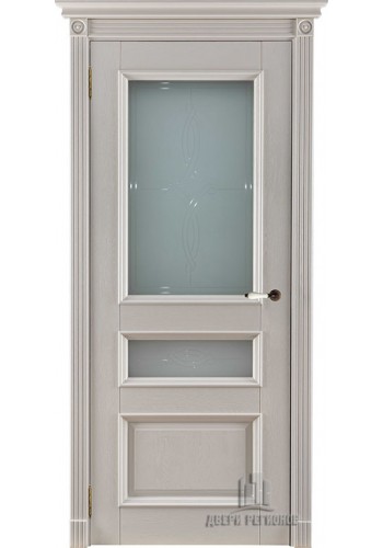 Дверь межкомнатная Афродита Эмаль слоновая кость, со стеклом