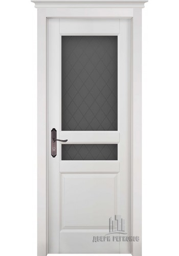 Дверь межкомнатная Гармония Эмаль белая, со стеклом