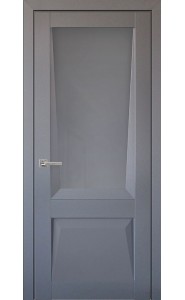 Дверь межкомнатная Перфекто 106 Серый бархат, со стеклом