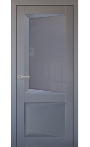 Дверь межкомнатная Перфекто 108 Серый бархат, со стеклом