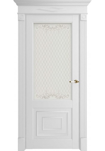 Дверь межкомнатная Florence 62002 Белый Серена, со стеклом