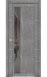 Дверь межкомнатная UniLine Mramor 30004/1 Marable Soft Touch Торос Серый, со стеклом