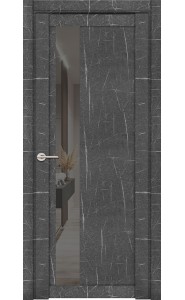 Дверь межкомнатная UniLine Mramor 30004/1 Marable Soft Touch Торос Графит, со стеклом
