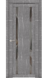 Дверь межкомнатная UniLine Mramor 30006/1 Marable Soft Touch Торос Серый, со стеклом