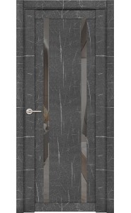 Дверь межкомнатная UniLine Mramor 30006/1 Marable Soft Touch Торос Графит, со стеклом