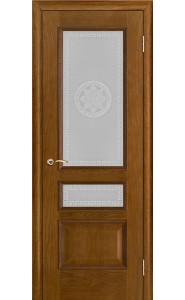 Дверь межкомнатная Вена Версаче Античный дуб, со стеклом