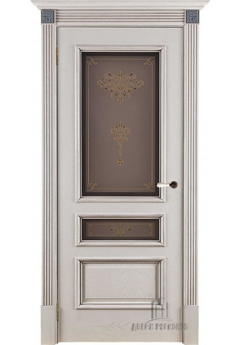 Дверь межкомнатная Вена Кристалл 2 Нефрит, со стеклом
