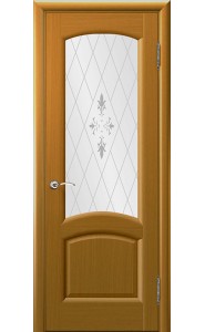 Дверь межкомнатная Лаура Дуб Капри, со стеклом