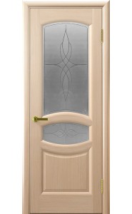 Дверь межкомнатная Анастасия Беленый дуб, со стеклом