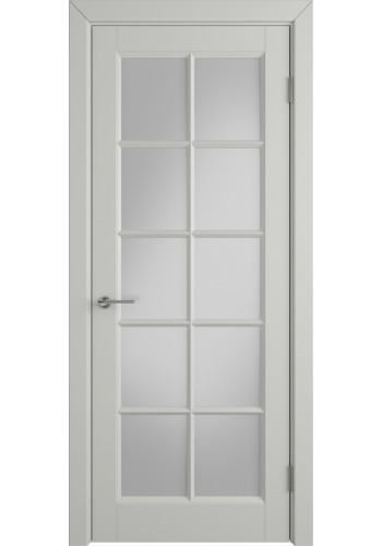 Межкомнатная дверь ВФД Гланта, со стеклом, цвет Cotton