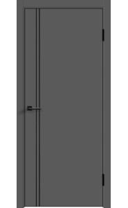 Дверь Альтекс 2 AL черная кромка с 4-х сторон графит ПЭТ Дверь Альтекс 2 AL черная кромка с 4-х сторон графит ПЭТ